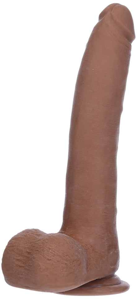 The D Realistic D 9 In Slim W/ Balls Ultraskyn Caramel