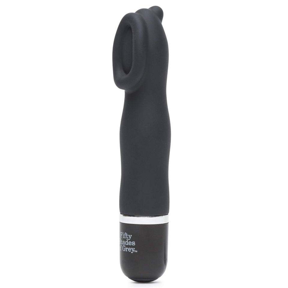 Fifty Shades Of Grey Sweet Touch Black Mini Clitoral Vibrator - Waterproof With 10 Speeds And Patterns