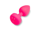 Gvibe Gplug Small Vibrating Butt Plug, Neon Rose