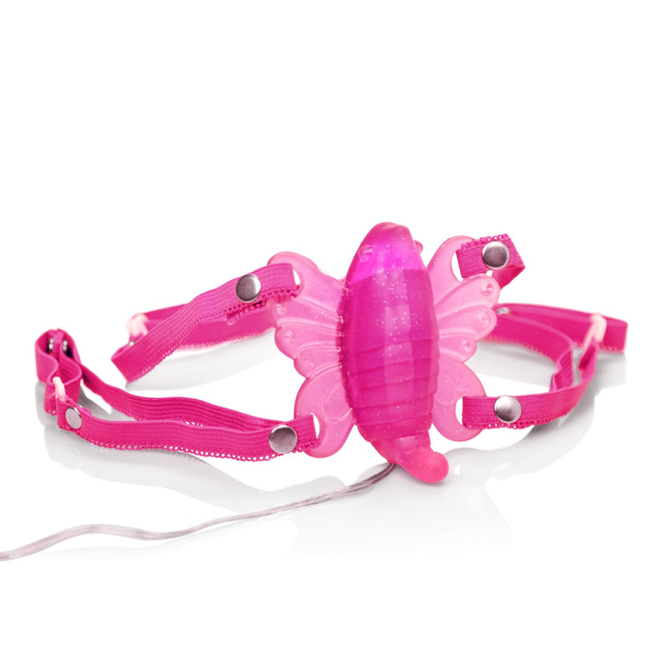 Calexotics Original Venus Butterfly Vibrator -Hands Free Strap On Personal Massager - Adult Fun Sex Toys For Couples - Pink