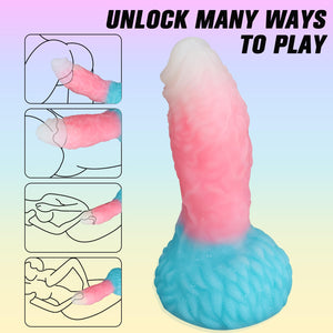 XINBALE 9.05 '' Unique Shaped Realistic Dildo,7.08 '' Insertion Length and 2.75 '' Diameter Dildo with Strong Suction Cup for Ha