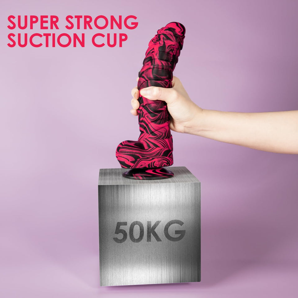Huge Dildo Adult Sex Toys - 8.26 '' Blowjob Realistic Fantasy Dildos with Strong Suction Cup, G Spot Clitoral Anal Vaginal Forep