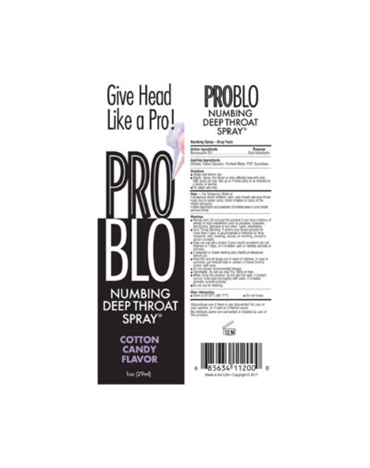 Problo Deep Throat Spray Cotton Candy 1Oz