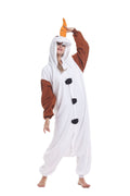 Sqlszt Adult Animal Olaf Onesie Pajamas One Piece Unisex Cosplay Costume for Women Men M
