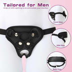 Strap On Dildo Harness, Plus Size Strapon Dildo Harness, Wide Bondage with Holes and 4 Rubber Rings, Adjustable Strap-on Harness