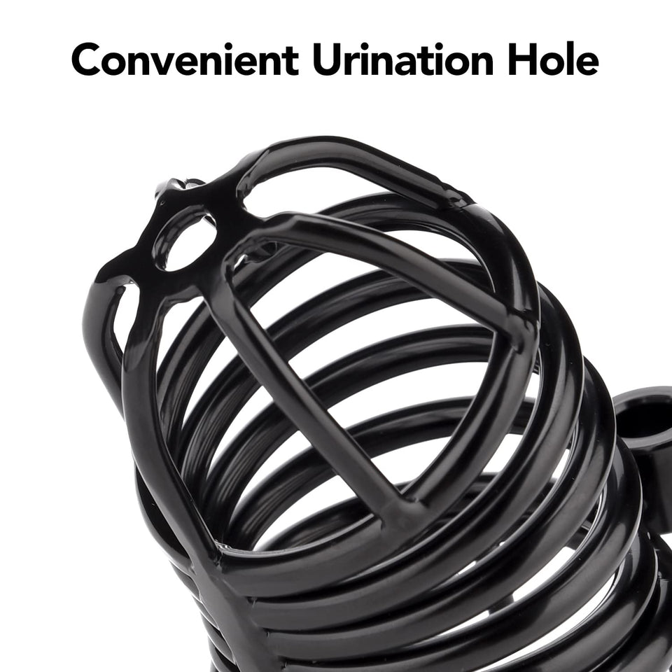 Male Cock Cage Chastity Device - UTIMI Iron Chastity Cock Cage Device with 3 Active Sizes Rings Adult Sex Toy for Men Penis Exer