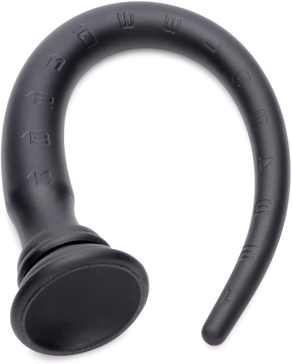 Hosed Silicone Tapered Anal Hose - 15 Inch Black