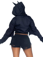 Bat Cropped Hoodie.