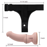 Strap On Dildo for Women,Wearable Harness Strap on with 6.5 Inch Realistic Silicone Anal Dildo & 3 Adjustable Holes, Vaginal G S