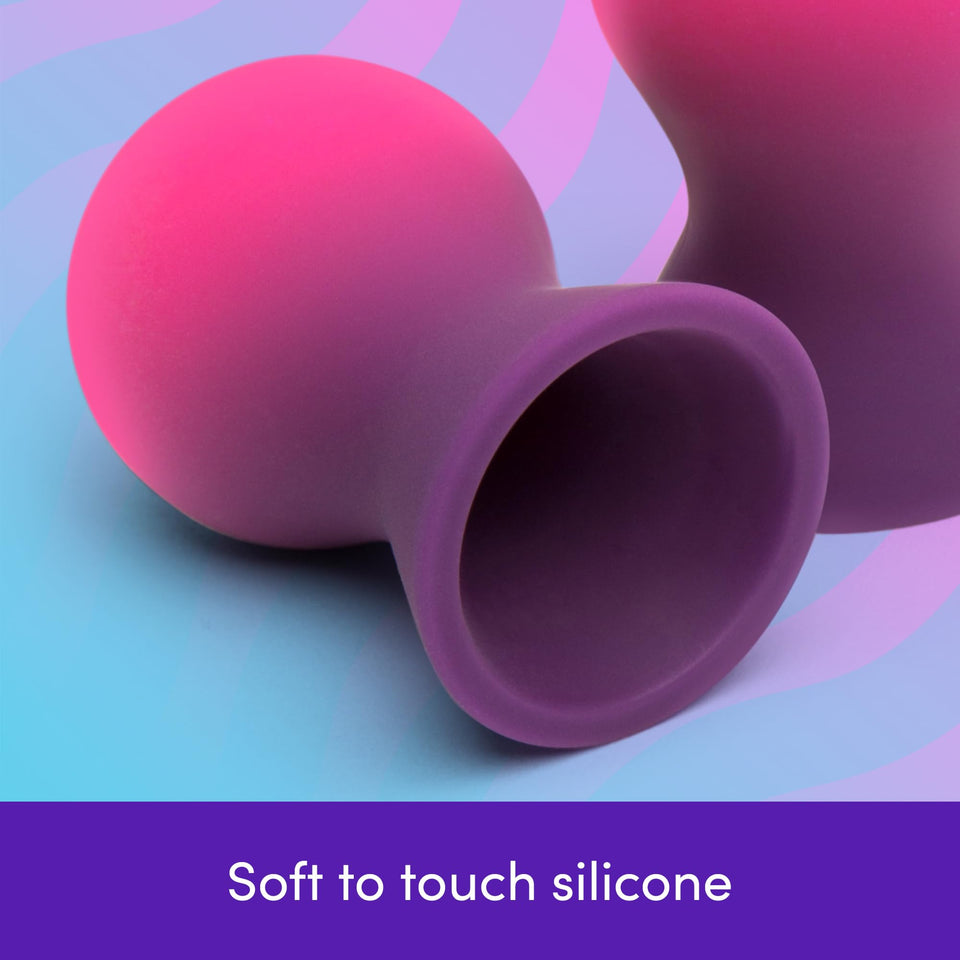 Lovehoney Color Changing Nipple Suckers | Silicone Nipple Sucking Toys | BDSM Beginner Sex Toy Gifts for Women | Vacuum Cupping