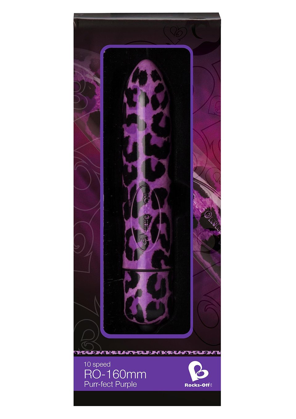 Rocks Off Limited 10 Speed Leopard Vibrator, Purple