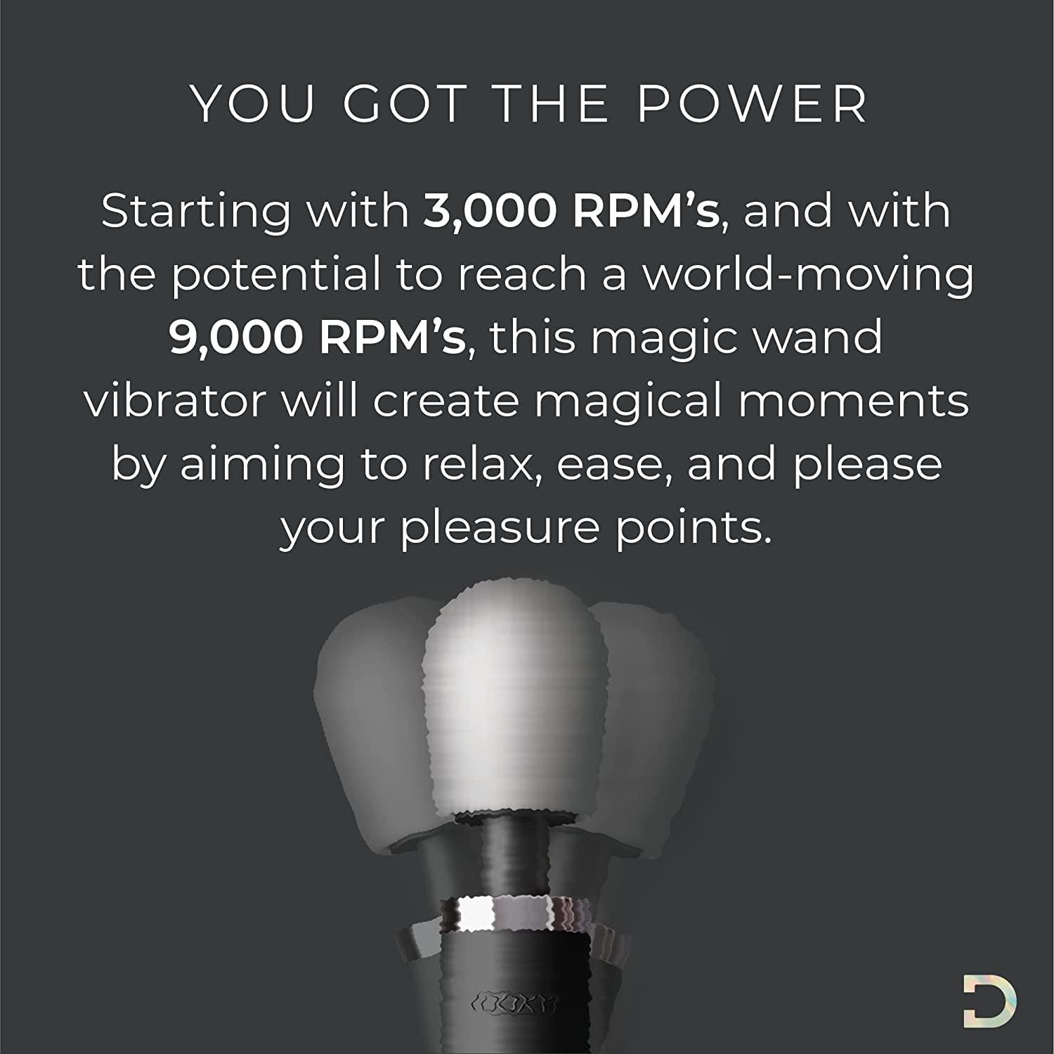 Doxy Original Ultra Powerful Personal Massager For Women - Black Plug In Vibrating Wand Sex Toys For Her - Wand Massager Female