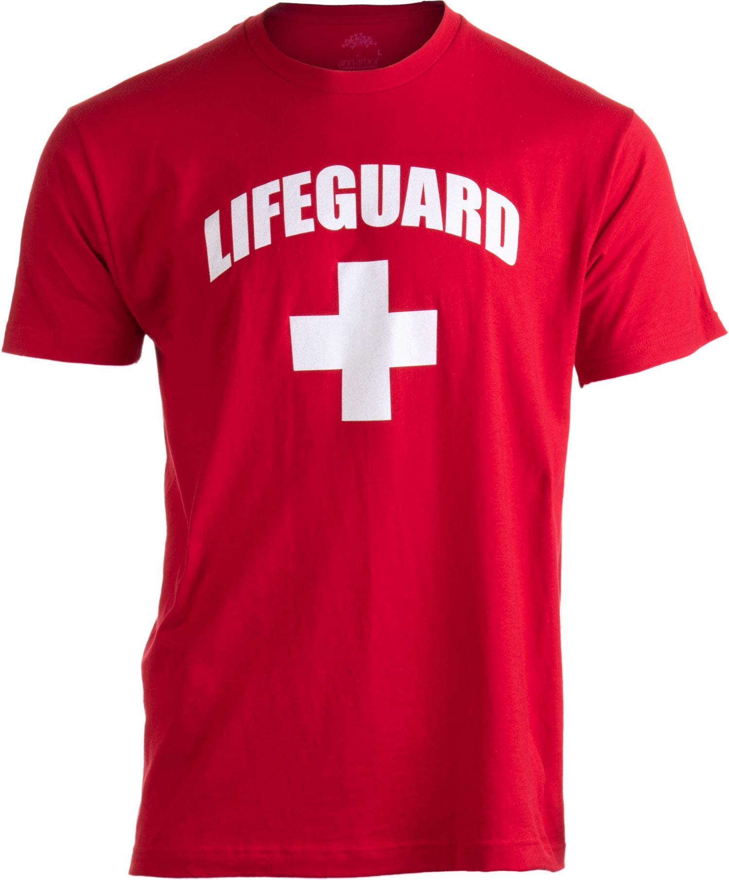 Lifeguard | Red Lifeguarding Unisex Uniform Costume T-Shirt for Men Women - M