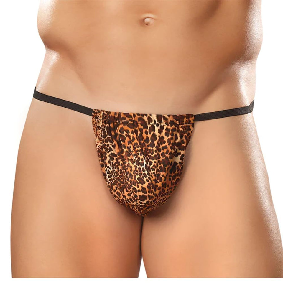 Mp Animal Posing Strap Brown Leopard 1Sz