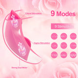 App Remote Control Wearable Panty Clitoral Vibrators, G Spot Butterfly Vibrators with 9 Vibration Massager, Waterproof Magnetic