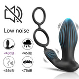 XYVYNZ Vibrating Butt Plug Cock Ring Prostate Massager Anal Vibrator with Remote Control Male Sex Toy for Men with 10 Vibration