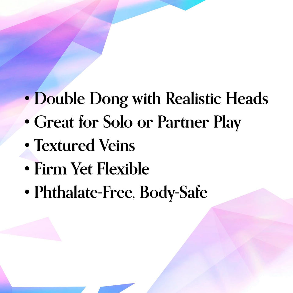 Doc Johnson Crystal Jellies - Double Dong -18 Inch - Double Sided Dildo - Pink