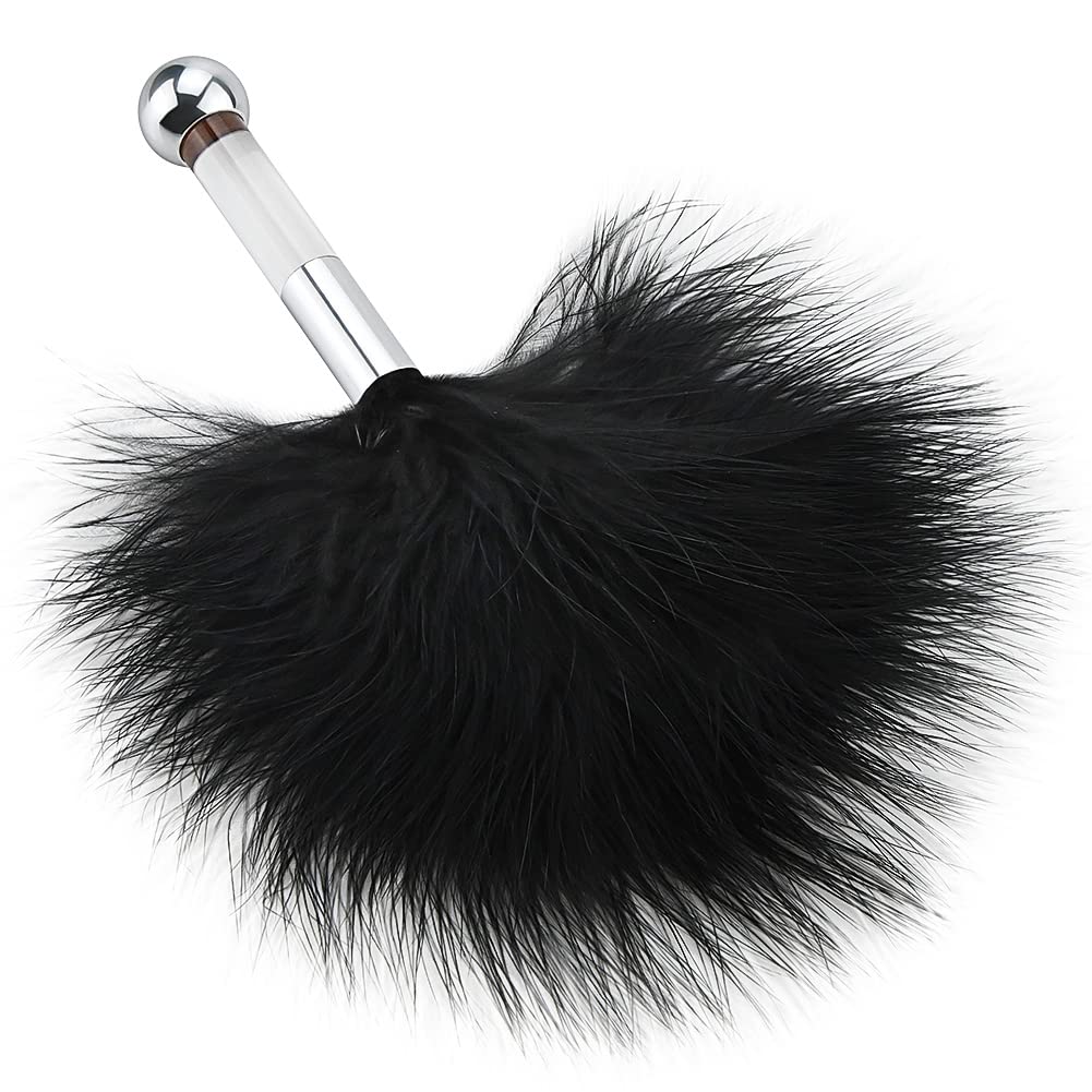Feather Tickler Multi-Function Cosplay Feather Teaser Small Anal Plug Stainless Steel Butt Plug Skin Stimulator Restraint Kit SM