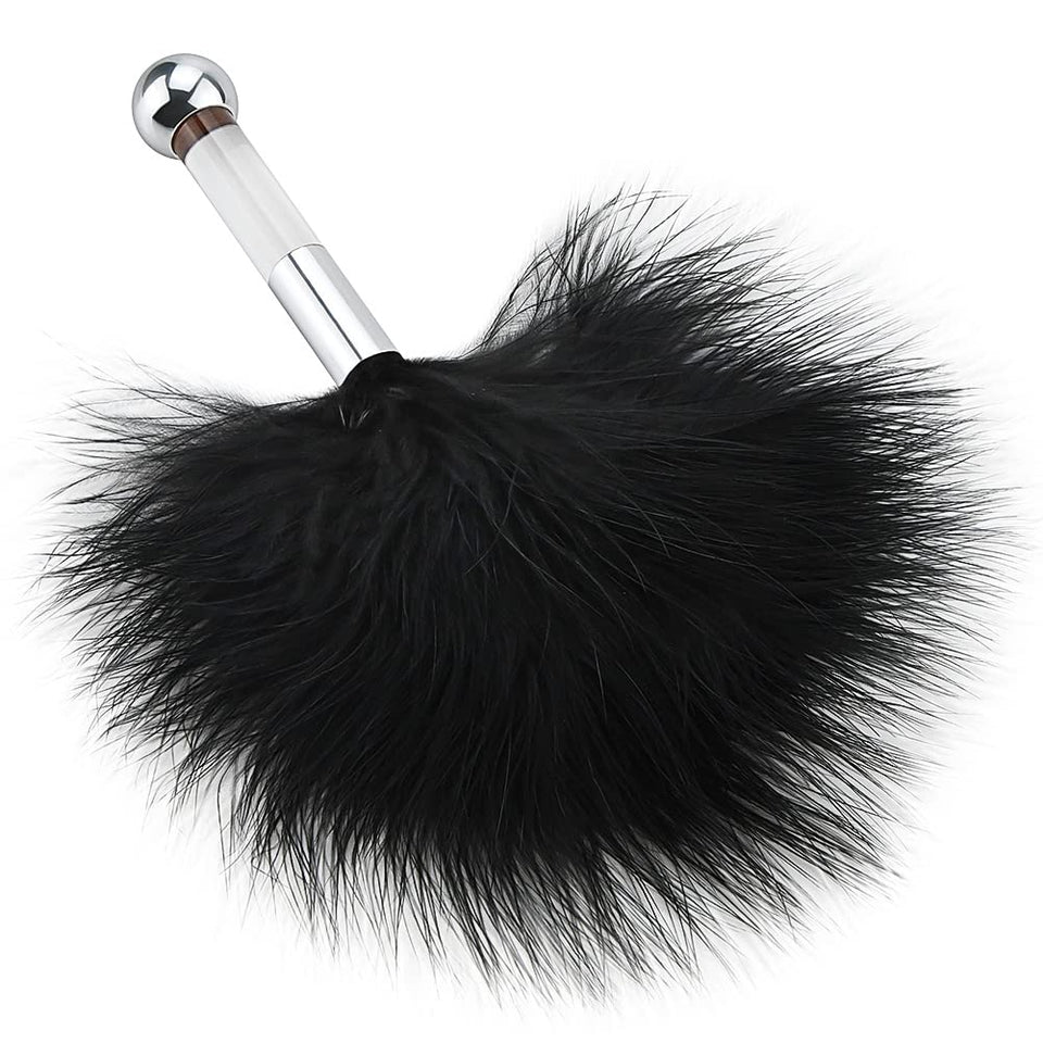 Feather Tickler Multi-Function Cosplay Feather Teaser Small Anal Plug Stainless Steel Butt Plug Skin Stimulator Restraint Kit SM