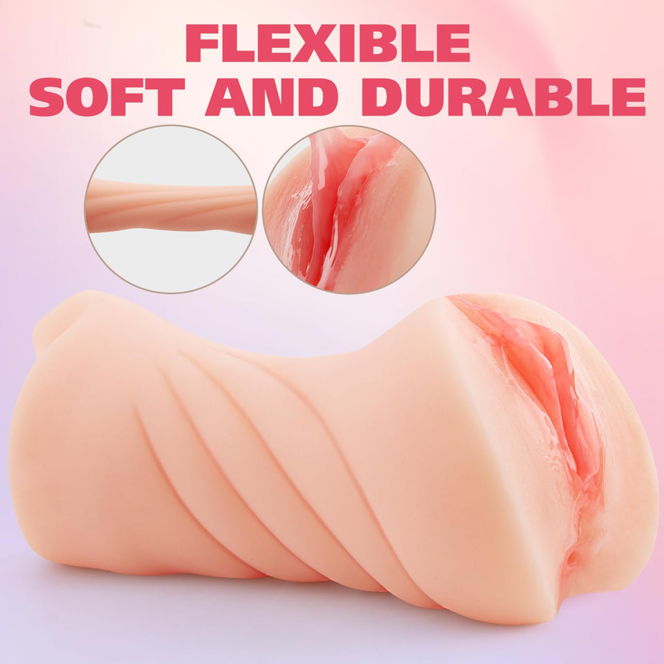 VOILTY 3 in 1 Male Masturbator, Realistic Sex Doll Male Masturbation Cup with 3D Textured Interior, Strong Suction Vagina Oral A
