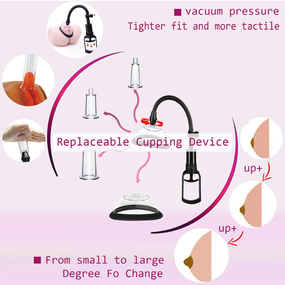 Pussy Pump Sex Toys, Clitoral Pumps Enhance Sensation, Increase Female Sexual Pleasure, Adult Game Nipple Clitoral Stimulator, V