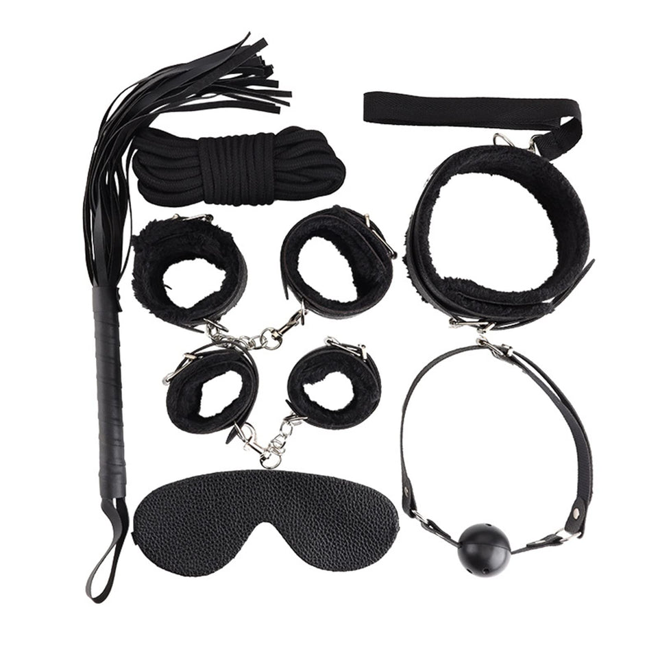 Bondage Restraints 7 Pcs Set BDSM Sex Toys for Woman, Fetish Adult Games Products Slave Sexual for Couples Cosplay (Pink)