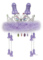 Pipedream Penis Tiara With Hanging Pecker Purple