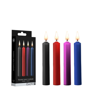 (D) Teasing Wax Candles 4 Pk M Colors Paraffin