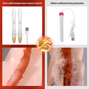 Male Masturbators Heating Rods Double Pocket Pussy Warmer Heating Sticks for Sex Doll Anal Vaginal Adult Sex Toy