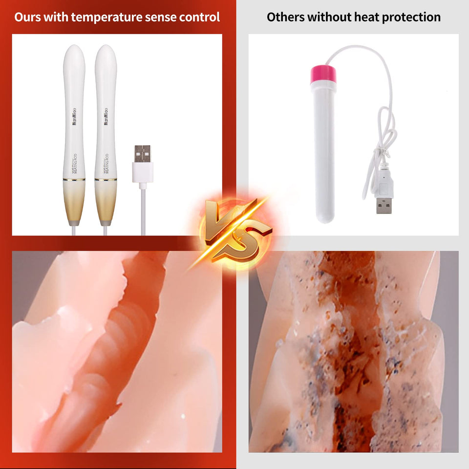 Male Masturbators Heating Rods Double Pocket Pussy Warmer Heating Sticks for Sex Doll Anal Vaginal Adult Sex Toy