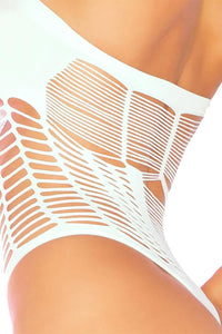 Pink Lipstick Women'S Come Play With Me Bodysuit, White, One Size