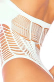 Pink Lipstick Women'S Come Play With Me Bodysuit, White, One Size