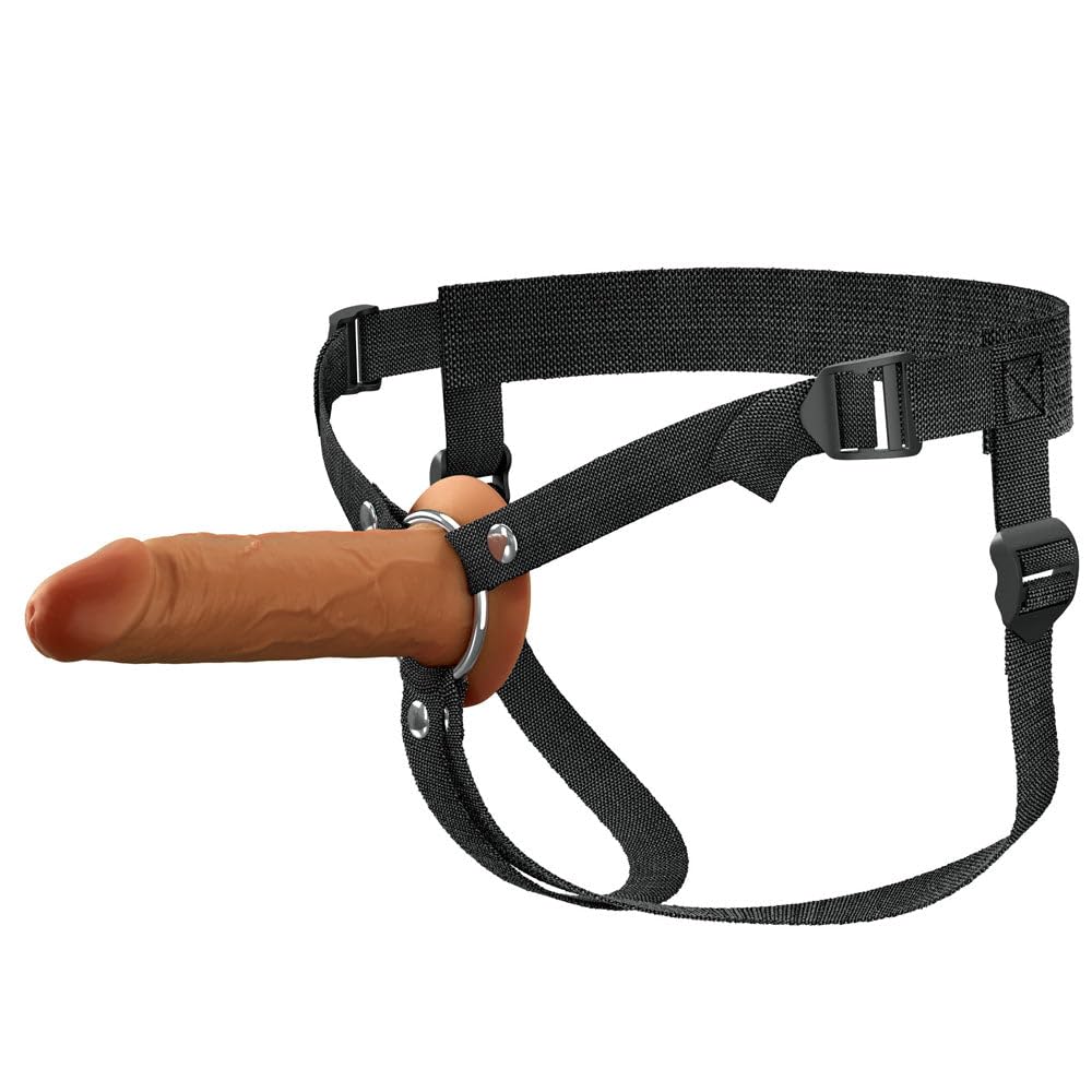 Fantasy X-Tensions Elite 6In Silicone Hollow Strap-On Dual Density - Brown
