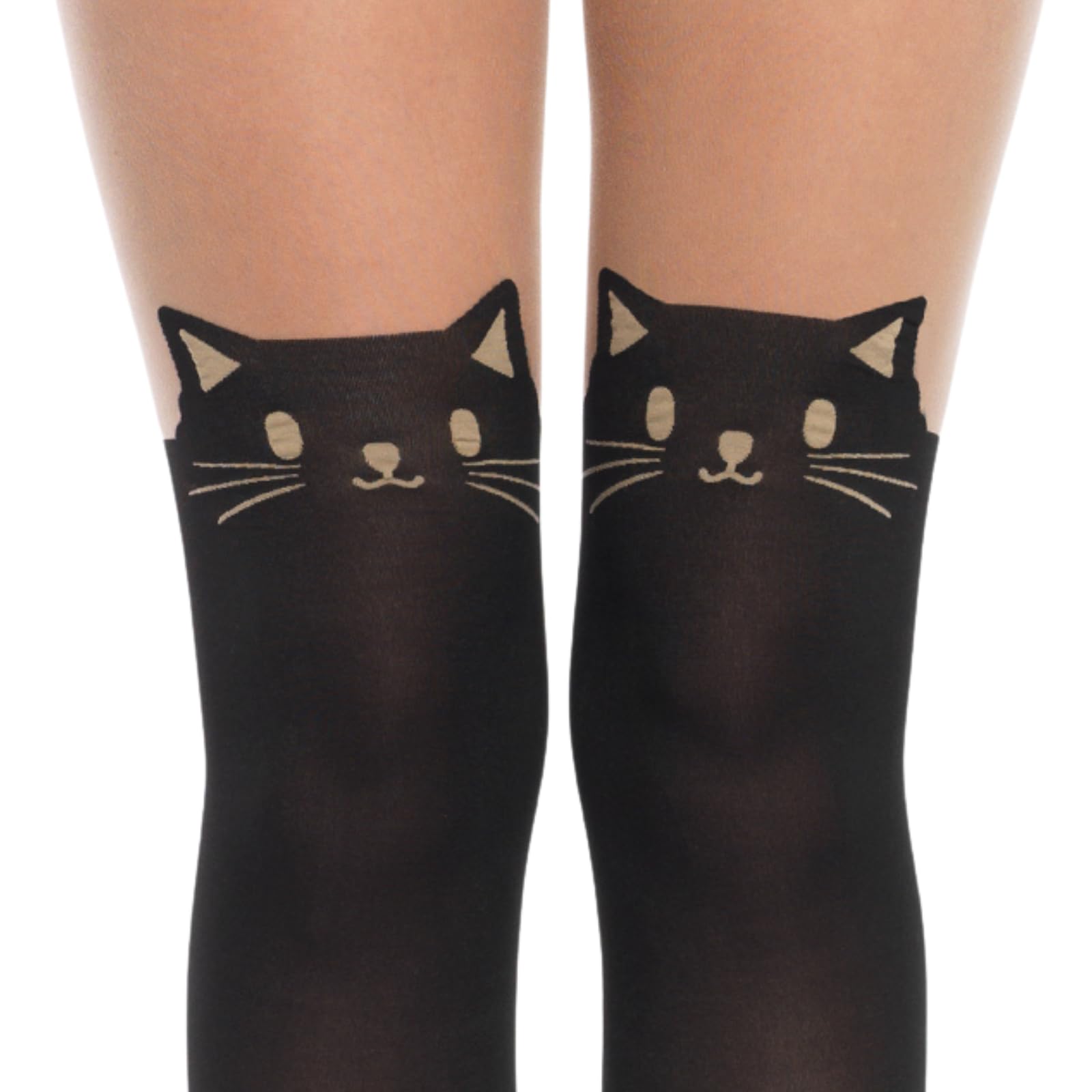 Black Cat Spandex Opaque Panty