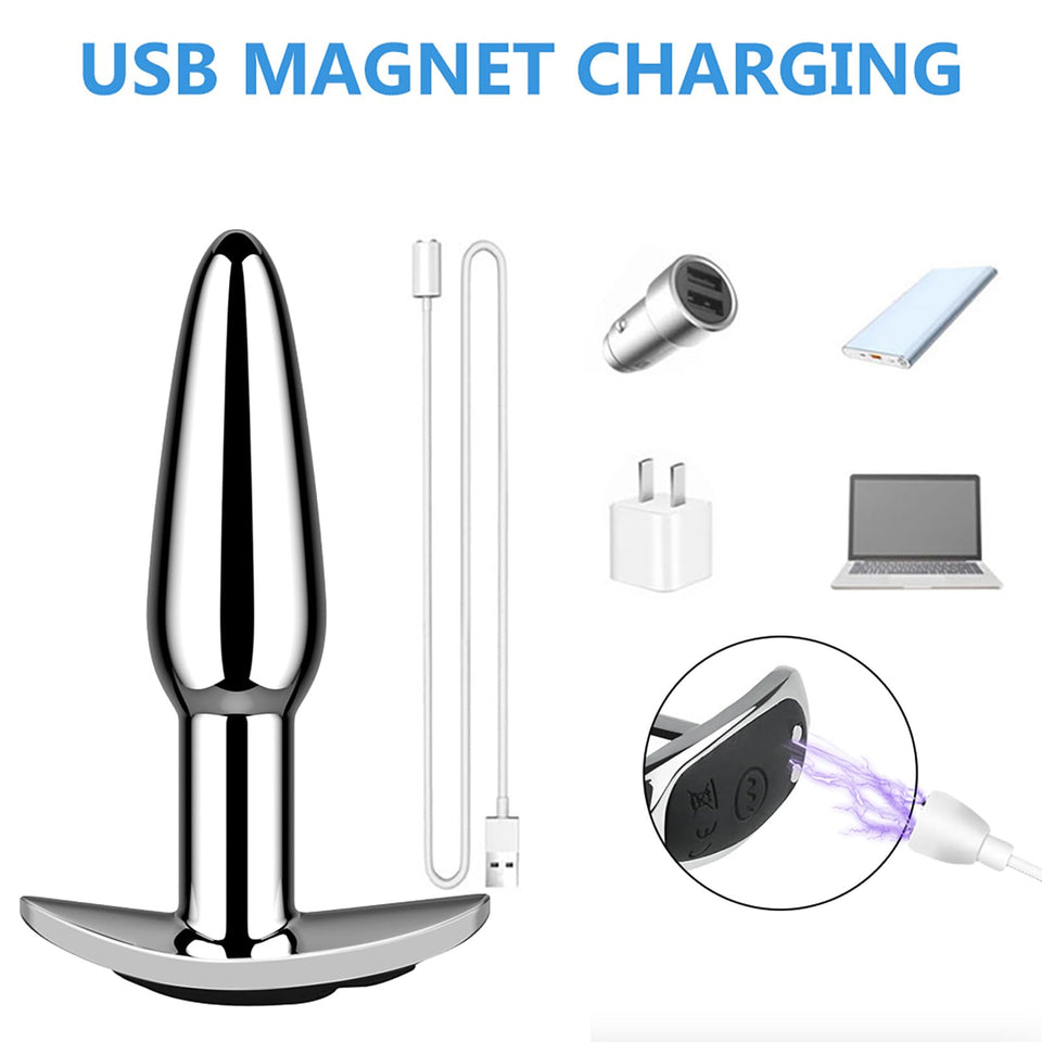 XYVYNZ Vibrating Butt Plug Anal Vibrator with Remote Control and 10 Vibration Modes and Flared Base Wearable Vibrator Prostate M