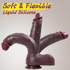 Huge Dildo,10.43 in Brown Dildos Lifelike Skin-Touching Feeling,Thick Dildo with Strong Suction Cup,Big Silicone Dildo, Sex Toys