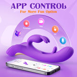 Vibrator Sex Toys for Women - 4IN1 Rabbit Vibrators Adult Toys with 7 Flapping & Vibrating & Tapping Modes, New APP G Spot Anal