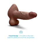 b-Vibe Slipskin Dildo 8in Girthy Brown