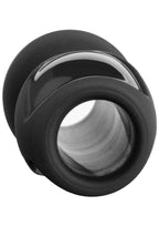 Doc Johnson Platinum Premium Silicone - The Stretch - Hollow Butt Plug - Medium - Black