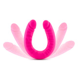Blush Ruse - Double Ended Curved Dildo - 18''- Ultrasilk Puria Silicone For Satiny Feel - Pleasure For Couples