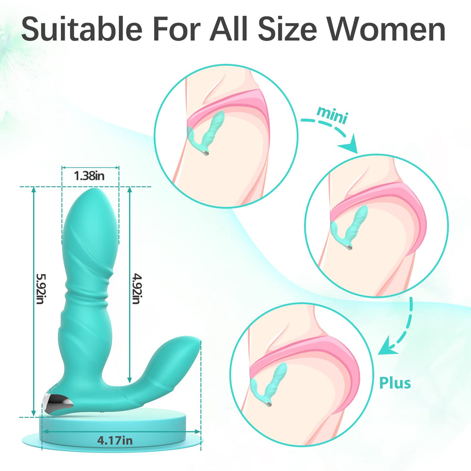 Adult Sex Toys for Women Pleasure - Wearable Thrusting Dildo with App&Remote Control Vibrators with 9 Powerful Strapless Strap-O
