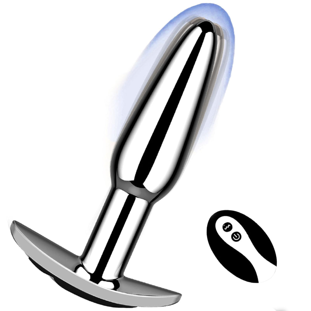 XYVYNZ Vibrating Butt Plug Anal Vibrator with Remote Control and 10 Vibration Modes and Flared Base Wearable Vibrator Prostate M