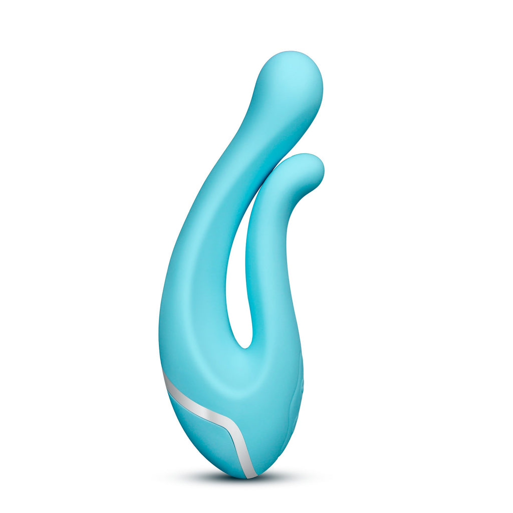 10 Vibrating Functions Dual Stimulation Vibrator - Clitoral And G Spot Stimulator - Platinum Silicone - Sex Toy For Women - Sex