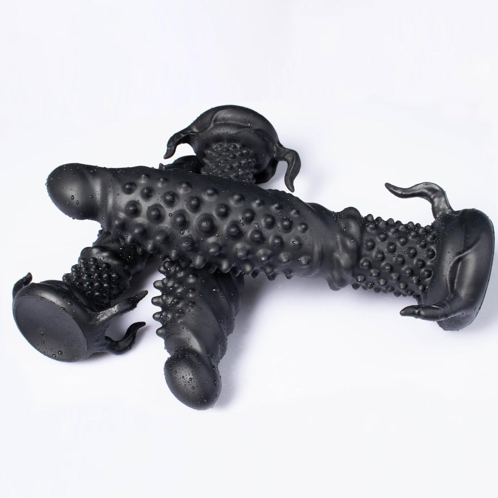 Devil 's Tentacle Dildo Liquid Silicone Anal Plug with Powerful Suction Cup G-Spot Stimulation Soft Monster Dildo Anal Plug Sex