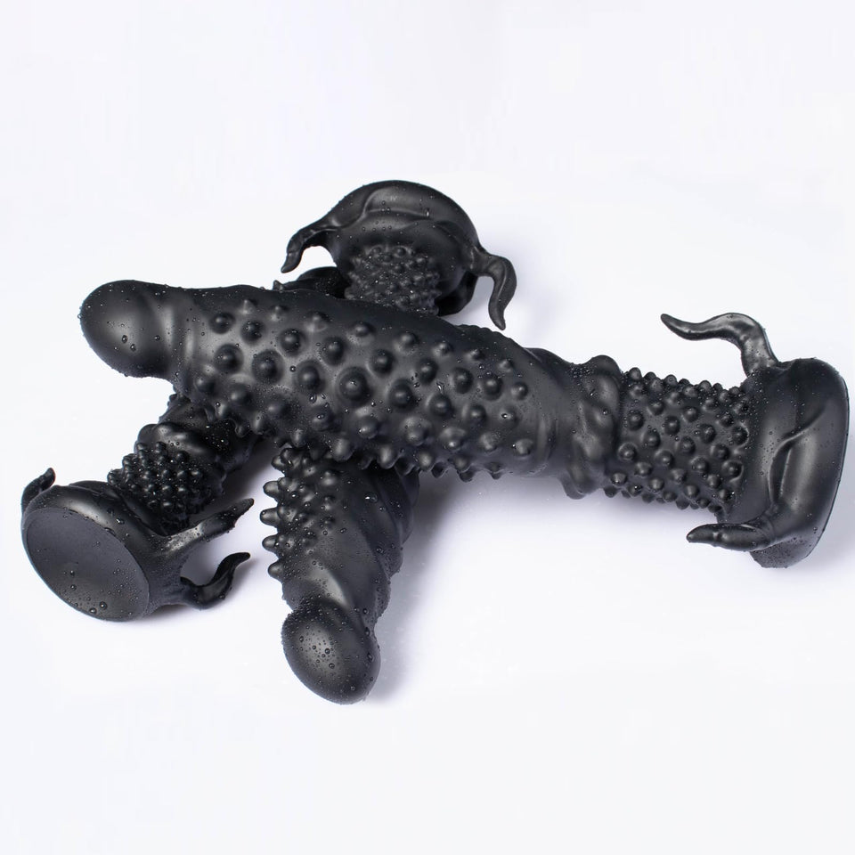 Devil 's Tentacle Dildo Liquid Silicone Anal Plug with Powerful Suction Cup G-Spot Stimulation Soft Monster Dildo Anal Plug Sex