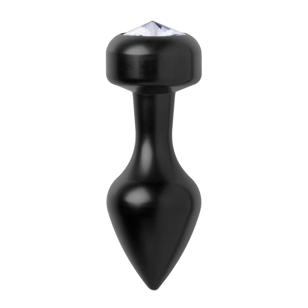 Master Series Spade Petite Jewel Aluminum Anal Plug, Black (Ad628)