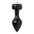 Master Series Spade Petite Jewel Aluminum Anal Plug, Black (Ad628)