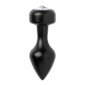 Master Series Spade Petite Jewel Aluminum Anal Plug, Black (Ad628)