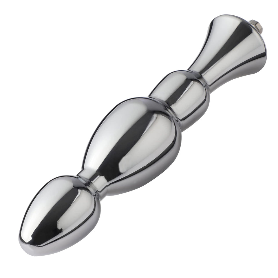 Hismith 6.15Metal Bead Anal Dildo, Smooth Aluminium Anal Wand with KlicLok System for Premium Sex Machine