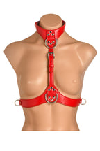 Master Series Vixen Chest Harness Red